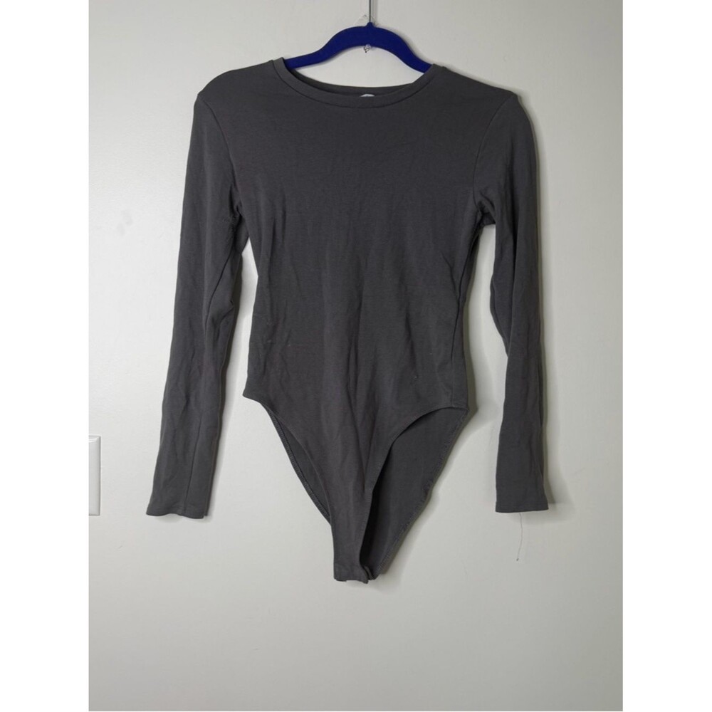 Zara Classic Long Sleeve Bodysuit - Charcoal Gray